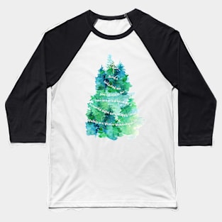 Winter Wonderland Christmas Tree (white) Baseball T-Shirt